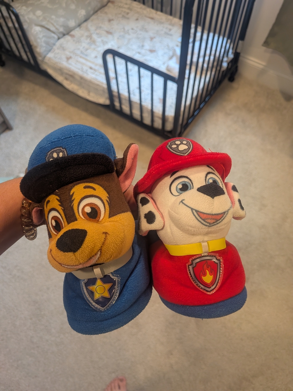 Paw Patrol Kids Plush Slippers - Blue & Red